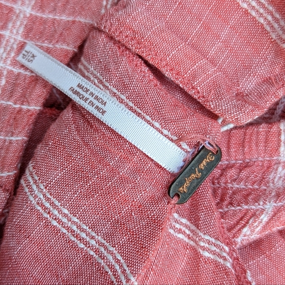 Free People Chambray Butterflies Midi Dress in Red - Picture 5 of 6